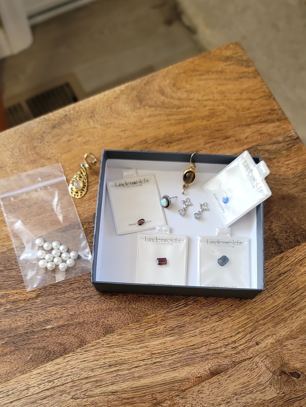 Jewelry Crafter's Lot With Genuine Gemstones
